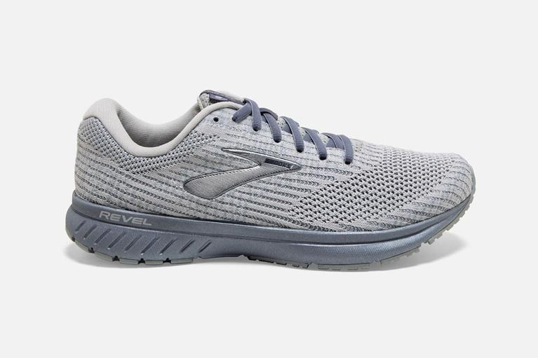 Brooks Revel 3 Men's Road Running Shoes - Grey (29780-UGHL)